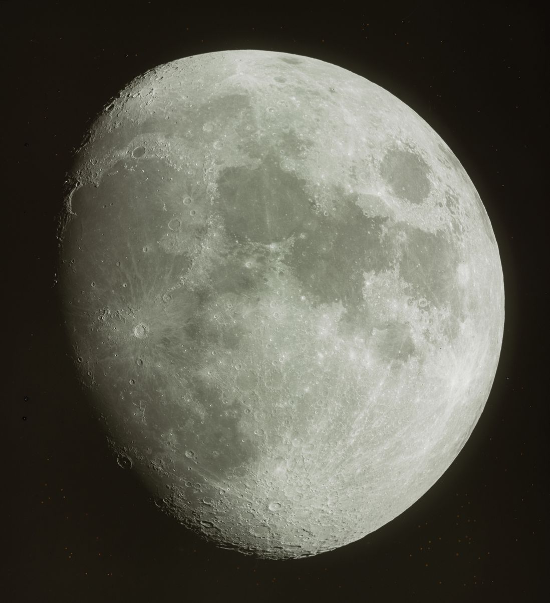 An 1896 transparency of the moon (Lick Observatory, Mount Hamilton, California)